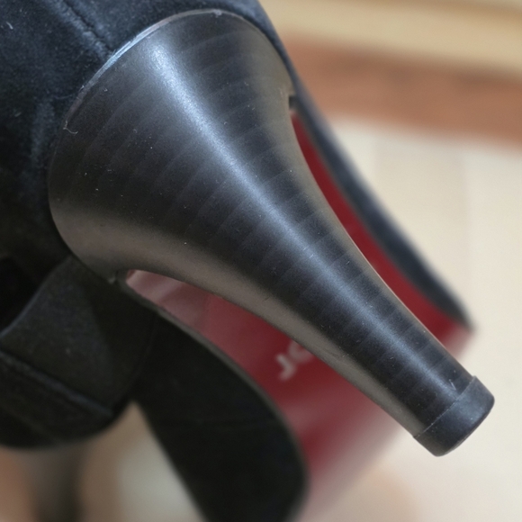 GABOR BLACK LEATHER SUEDE LADIES HEELS SIZE 6.5 - Picture 9 of 10